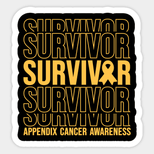 Appendix Cancer Awareness Appendix Cancer Survivor Sticker